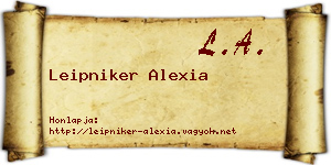 Leipniker Alexia névjegykártya